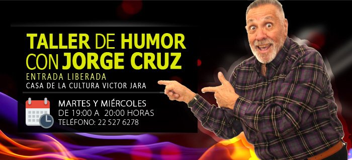 Muni_LaCisterna's tweet image. Taller de Humor junto al gran Jorge Cruz, en nuestra Casa de la Cultura @CulturaCisterna #LaCisterna #humorzone