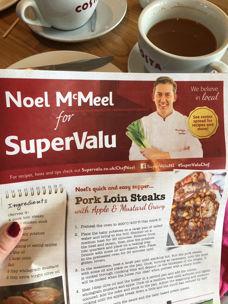 donnamo_'s tweet photo. Just some casual reading while out enjoying a coffee @SuperValuNI #SuperValuChef 😊😜 https://t.co/vzSULob6OU