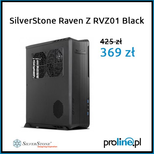 prolinepl's tweet image. Obudowa Raven Z RVZ01 Black od #SilverStone w dzisiejszej PROmocji HEADSHOT! buff.ly/1Sy8JV4 #ProlinePL