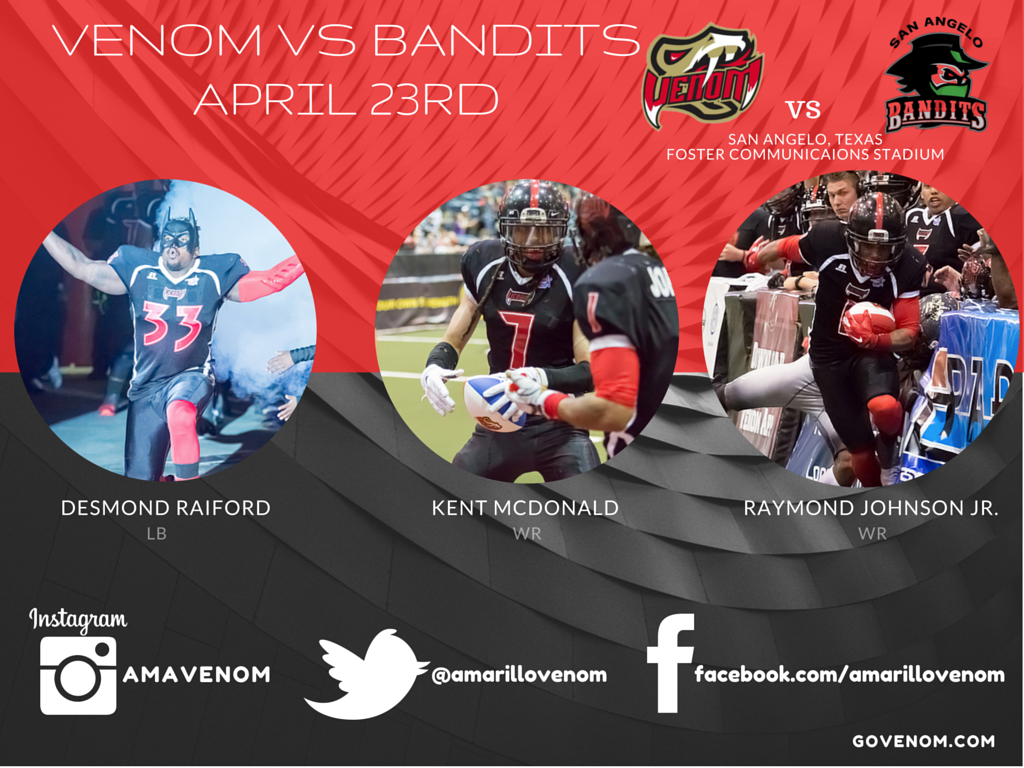 AmarilloDusters's tweet photo. The @AmarilloVenom travel to San Angelo for a key mid season match up tomorrow vs the Bandits. #FangsUp #89Strong https://t.co/hfbBeFTK7f