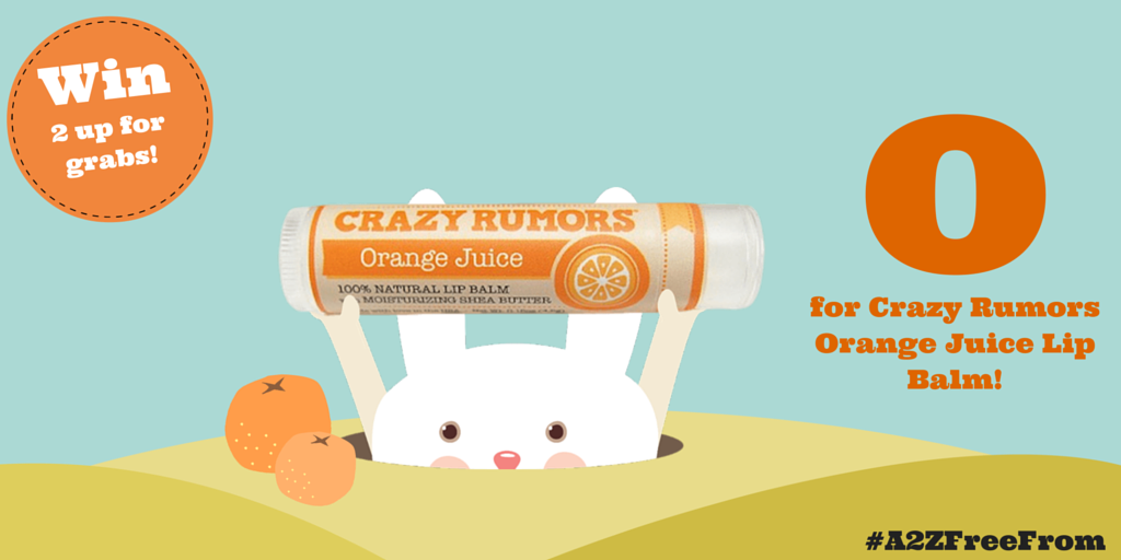 HBFreeFrom's tweet photo. For a chance to #win @CrazyRumors Orange Juice #vegan lip balm, tell us who you'd like to share a fruity kiss with! https://t.co/WhkXLcTzNq