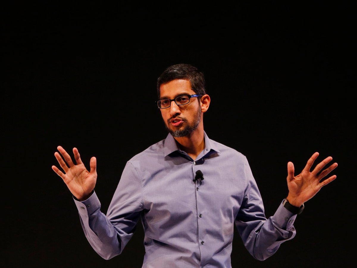 rockf's tweet photo. Google CEO Sundar Pichai sees an "AI Assisted" future in our everyday lives. https://t.co/haP75Lyd5i via @TheVerge https://t.co/cHiRyjjydF