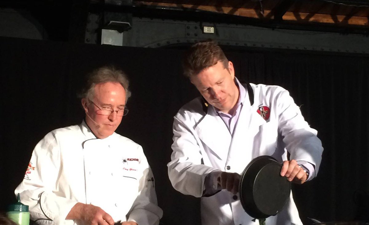 SpiderAthletics's tweet photo. ICMYI: Coach Mooney won the popular vote at last night's #CoachesCookOff to beneift @PositiveVibeRVA! #rvadine https://t.co/RkIBV12J6G
