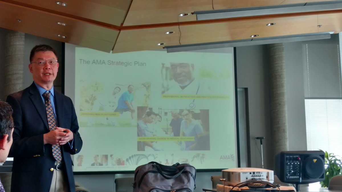 HodaBastani's tweet photo. Had the privilege to hear former AMA prez @RobertWahMD speak at JHSPH today. @jhsph_gpmr @JHSPHPractice https://t.co/oKmpXogno6