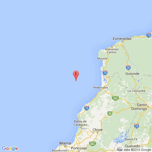 IGecuador's tweet photo. #SISMO Rev. 2016/04/22-08:36:05 TL Mag:4.4 Prof 5.00 km Near Coast of Ecuador https://t.co/OjRJat2Pcb