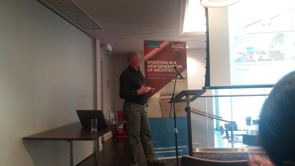 AJAResearch's tweet image. Mark Lumley @Architype on developing #Passivhaus #ResearchPractice achieving amazing savings @UniRdg_Arc #DR-SOM2016