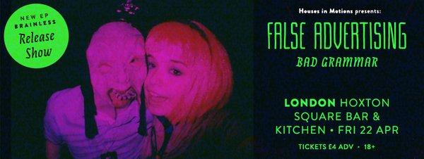 London! Got no plans for tonight? Come to <a href="/HoxtonHQ/">Hoxton Heroes HQ</a> for <a href="/falseadv/">False Advertising</a> &amp; <a href="/BadGrammarBand/">Bad Grammar</a> > bit.ly/1SyyGDY