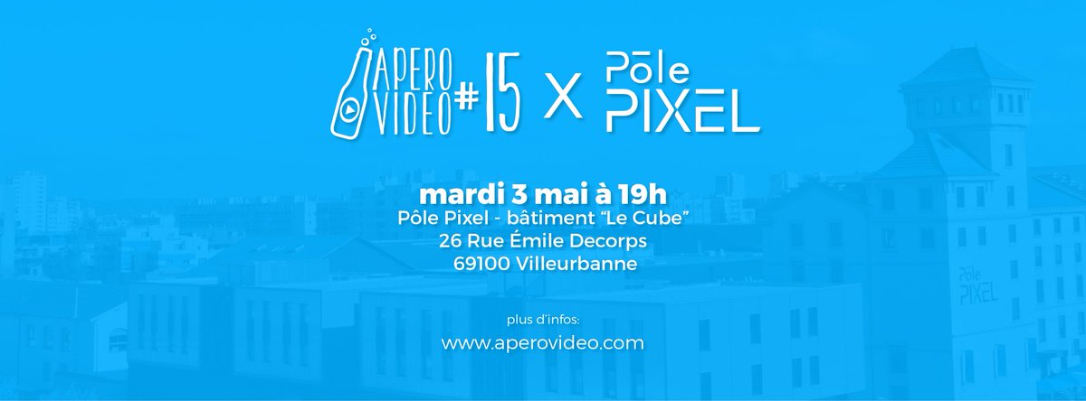 Prochain apéro vidéo le mardi 3 mai à 19h au <a href="/polepixel/">Pôle PIXEL</a> bit.ly/23NTbVH Venez nombreux!
