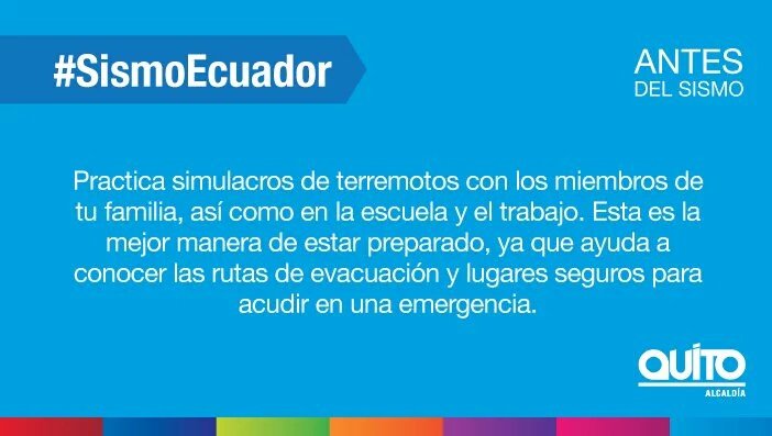 MunicipioQuito's tweet photo. ¡ATENCIÓN! Revisa estas importantes recomendaciones de prevención ANTES de un sismo 👇 https://t.co/sv1NOUx3tH