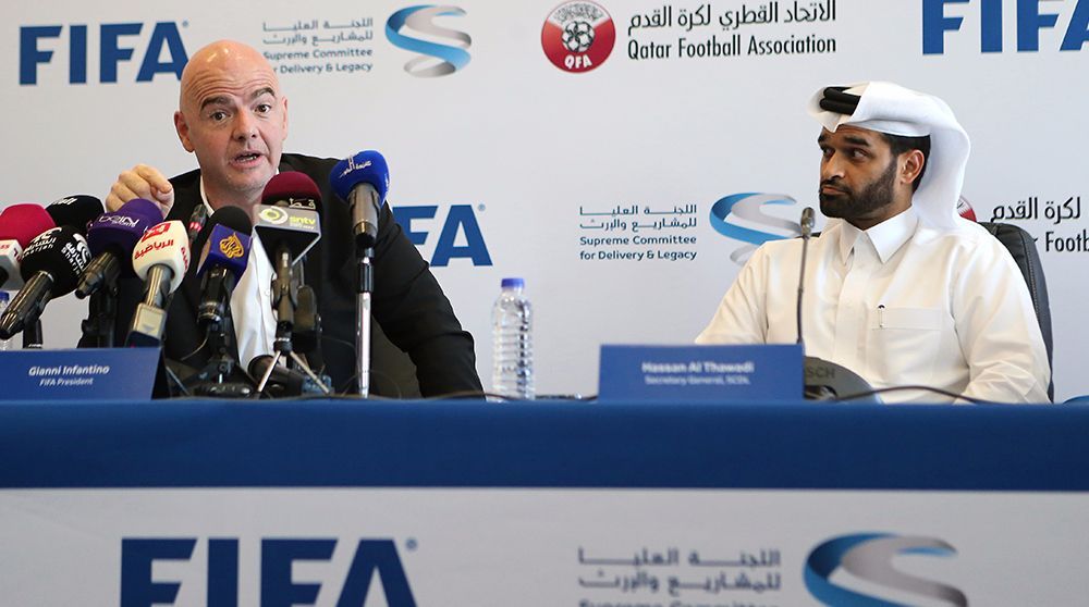 #الفيفا يؤكد ثقته في إقامة #قطر لمونديال مثالي. bit.ly/1SyiN0l #Qatar2022