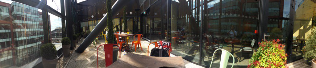 Sunny terrace <a href="/HOMEmcr/">HOME</a> for my meeting this afternoon after #BR2016 aces