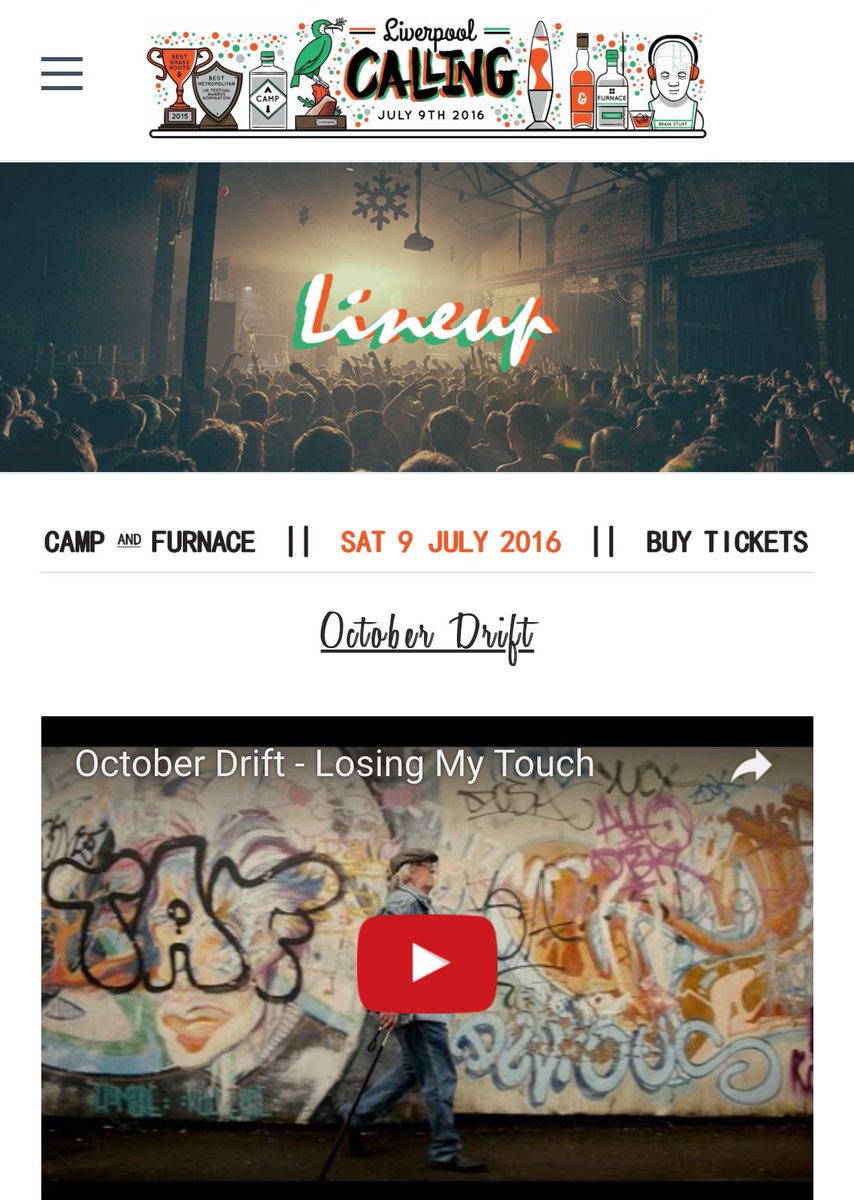 CLABwebdesign's tweet photo. Oh, and always nice to see a few familiar faces on the bill too... @LivpoolCalling @octoberdrift ☠ https://t.co/ZuyVds1k8w