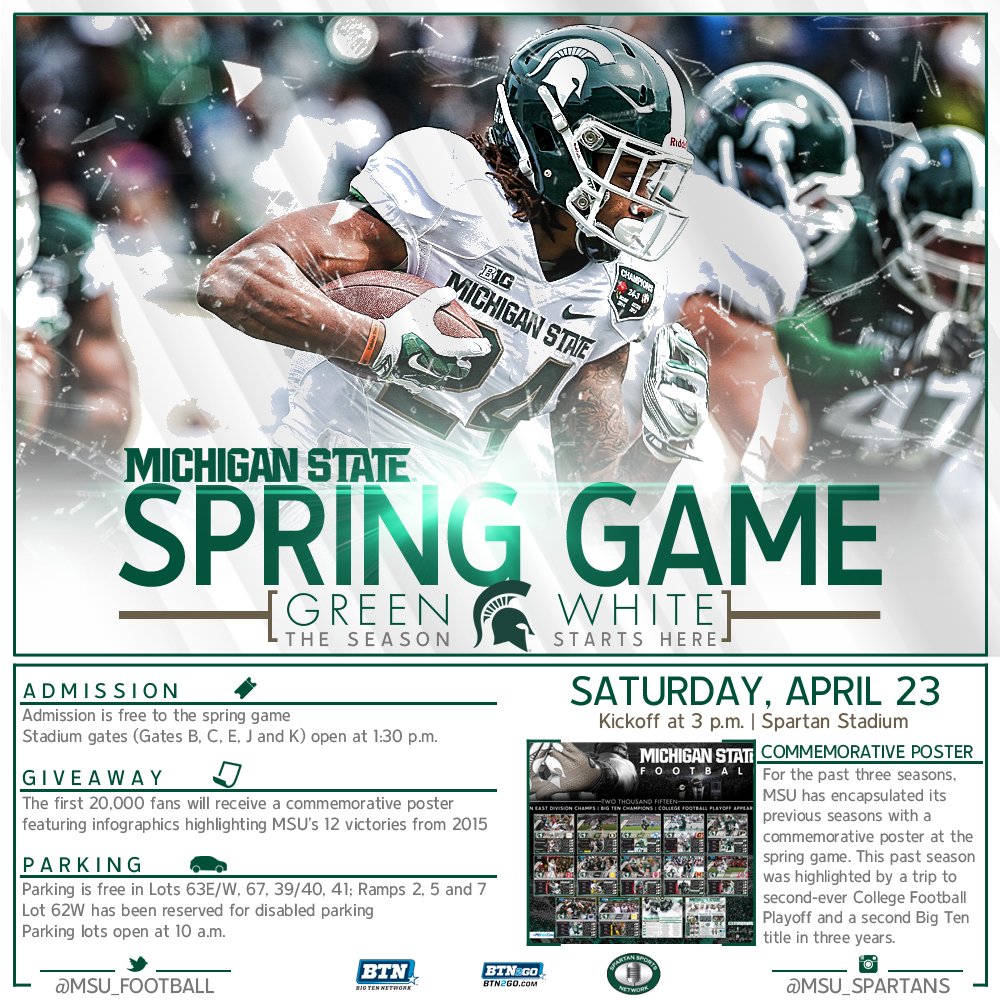 Help me plan my day - I'm bringing the family to MSU for the Spring Game  - Page 3 CgpxL7sWMAAEp5w