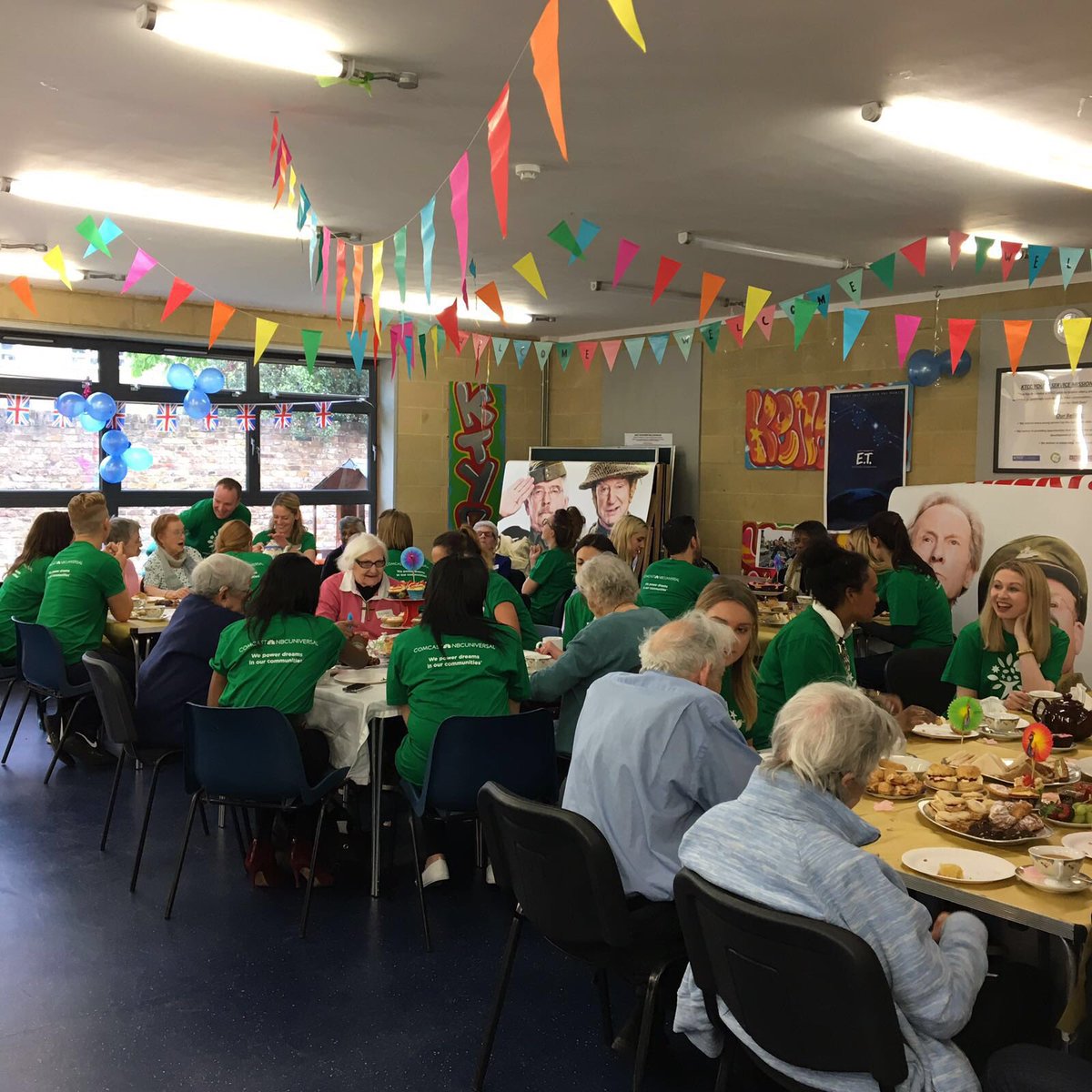 reengageuk's tweet image. Dads Army themed tea for our North london groups today thanks to @nbc staff! Look at that #bunting!