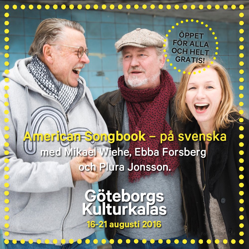 Yay! Det är fredag och vi har nyss fått veta att Wiehe, Plura och Forsberg gästar #Kulturkalaset!