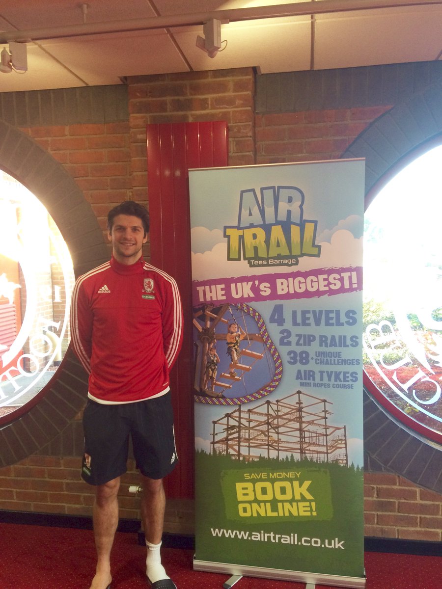 AirTrailTees's tweet photo. Buy your #borolotto ticket at todays Boro game for a chance to win a Family Air Trail pass @MFCFoundation #airtrail https://t.co/7NgVlvH0Qc