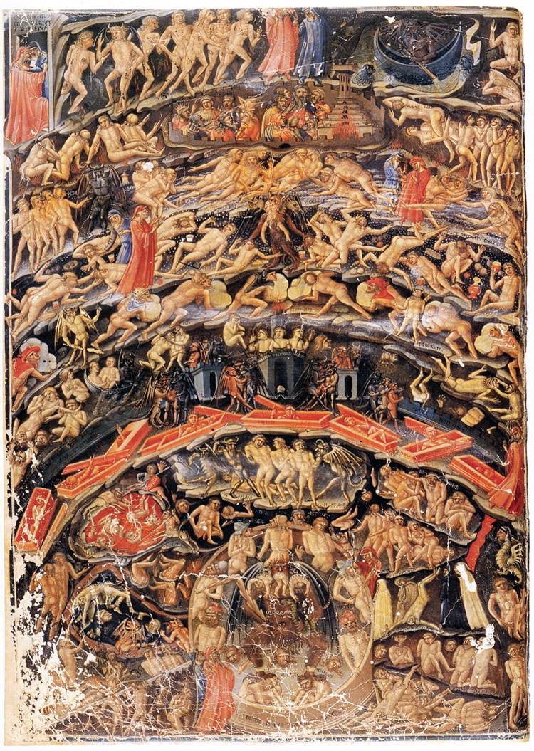 Botticelli Chart Of Hell High Resolution