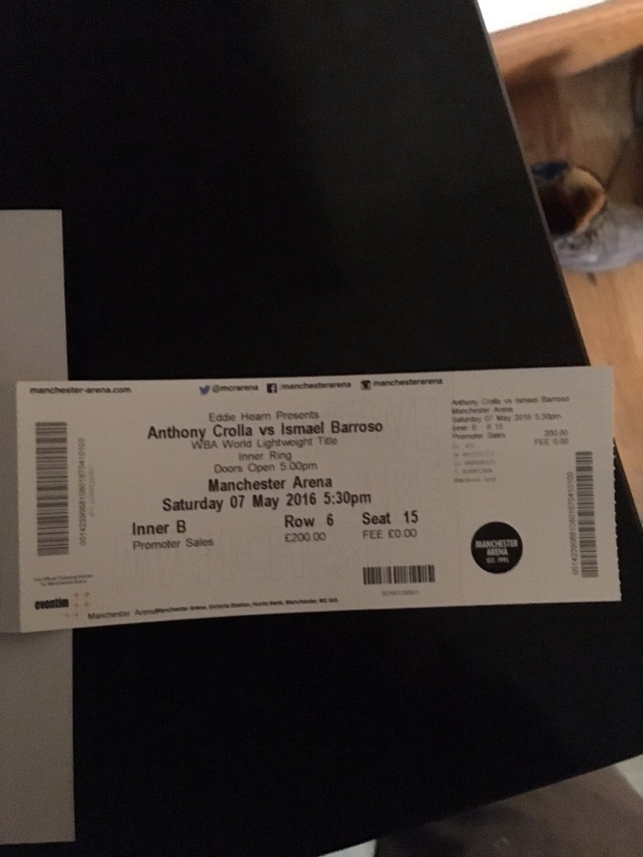 emlassy's tweet photo. @ant_crolla my tickets came today mate hopefully we don't drop the chips again #toplad https://t.co/A5clLkhh88