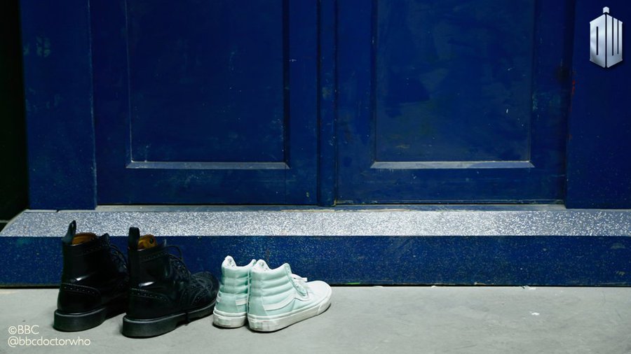 What are the new Doctor Who companion's shoes? Where can I buy them? Vans  SK8-Hi Slim in gossamer green... | Radio Times