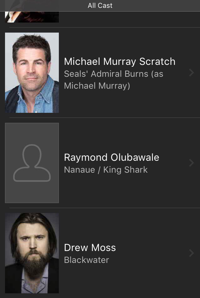 DylanGraves's tweet photo. @ThatKevinSmith @marcbernardin yoooo i was scrolling through the Suicide Squad cast list and saw MFing KING SHARK https://t.co/meUar3ez21