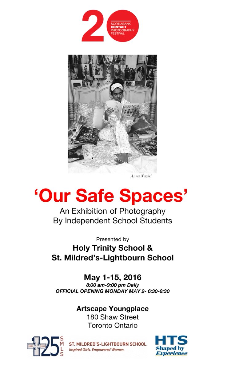 leannemladen's tweet photo. Celebrate our Safe Spaces! Our students in a professional exhibit as part of @ContactPhoto Festival @YoungplaceTO https://t.co/P80nDn0Y7n