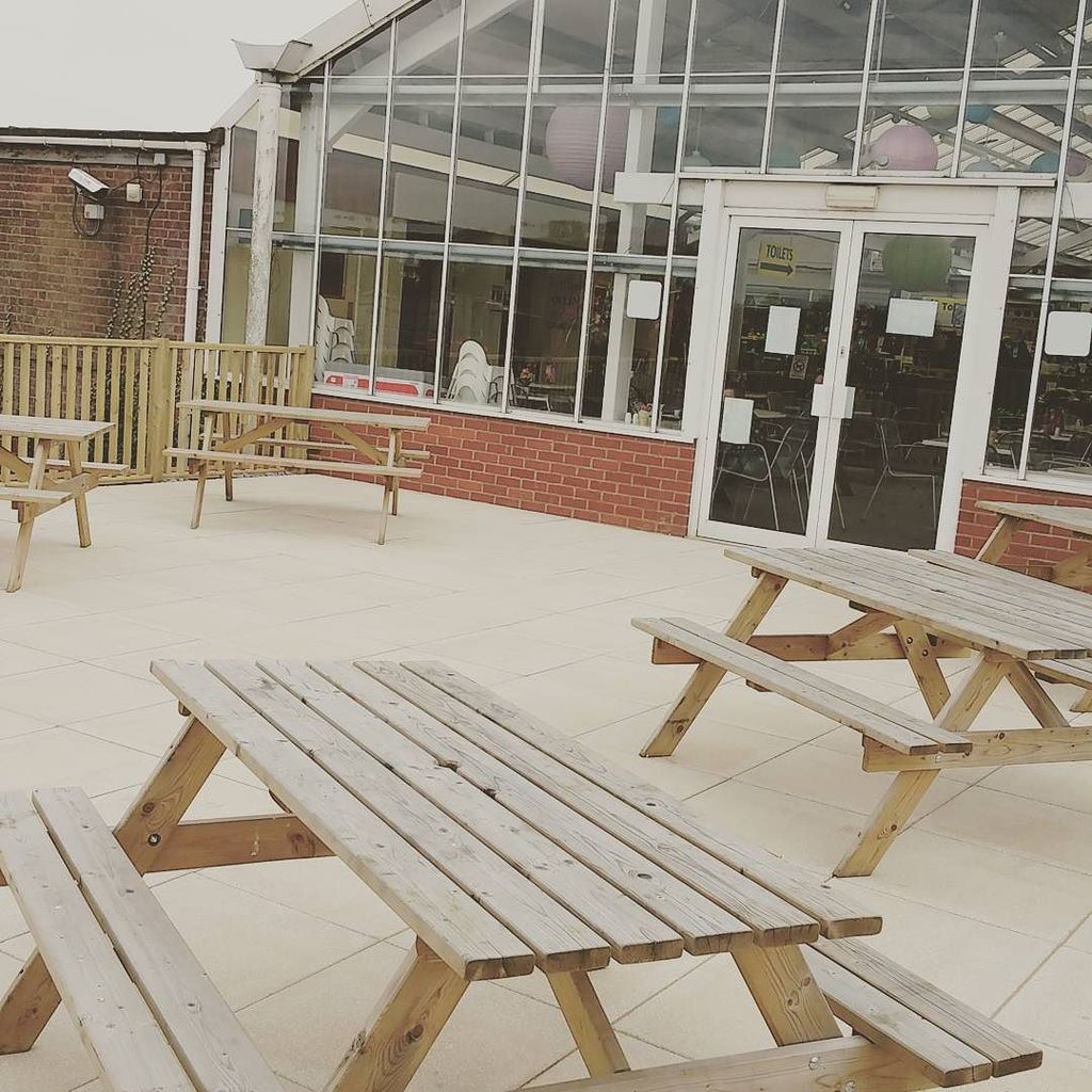 New outdoor seating area is completed. Come and enjoy a homemade scone in the sun this weekend.