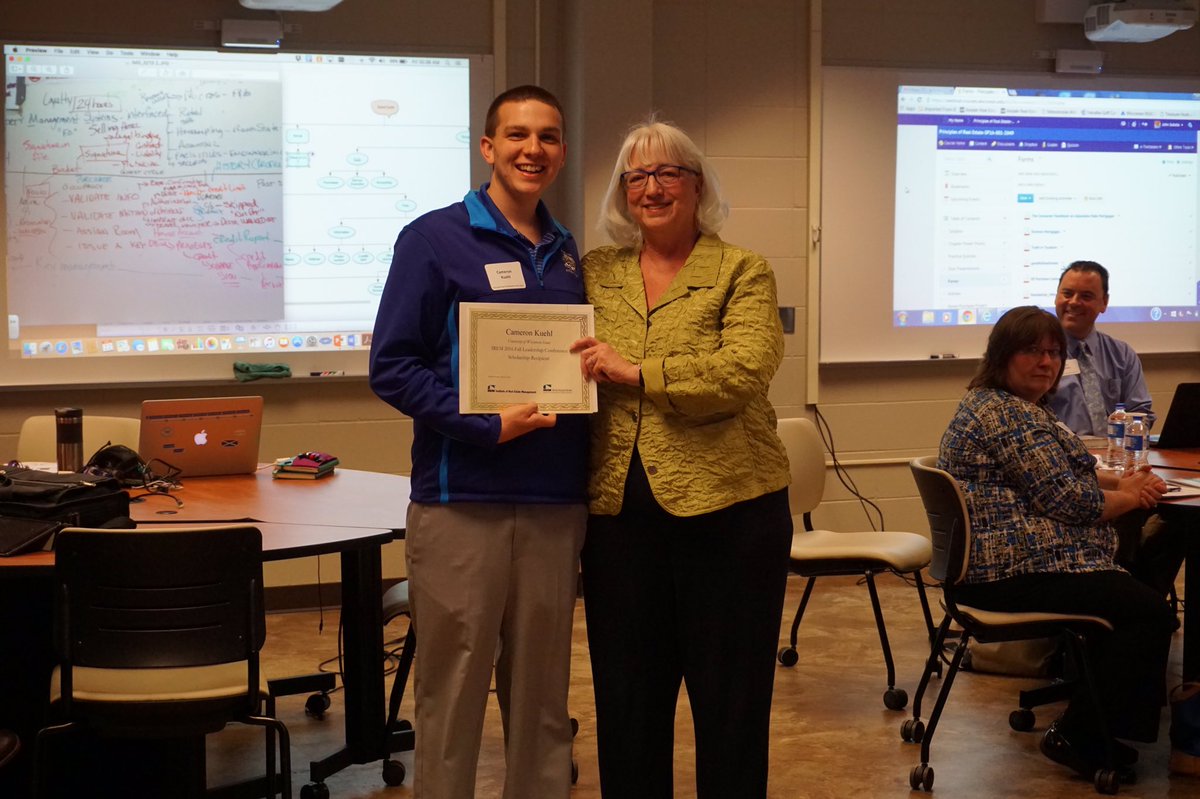 PudlinerB_UWS's tweet photo. #IREM scholarship winner #REPM at #REPMBoard mtg at #SchoolofHospitalityLeadership @UWStout https://t.co/oY45rzXsIH
