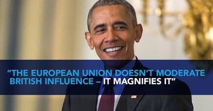 DamianCollins's tweet image. Leave campaign don't understand that UK pools our sovereignty because doing so gives us MORE influence. #ObamaInUK