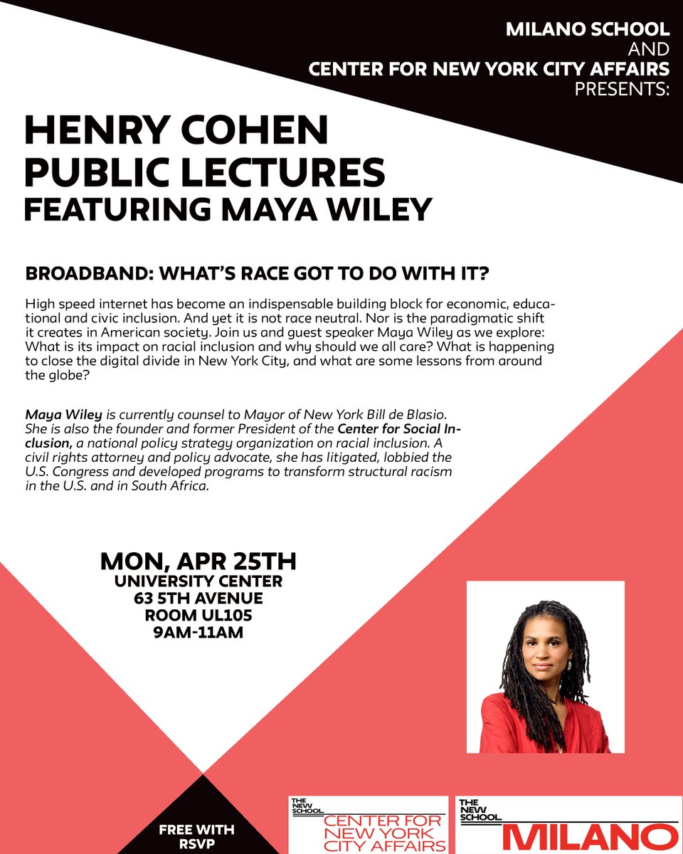 Come see @mayawiley discuss race for the #HenryCohenLectureSeries Monday! ow.ly/4mWLT4