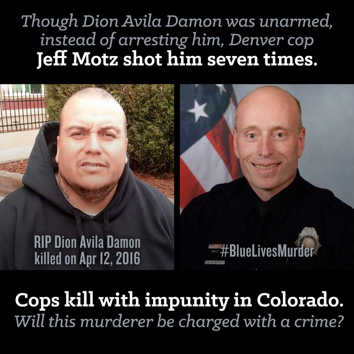 leftdisorder's tweet photo. Hey Denver Police, the presumption of innocence and due process are rights, not privileges!
#DionAvilaDamon #ftp https://t.co/QdcqtfffVh