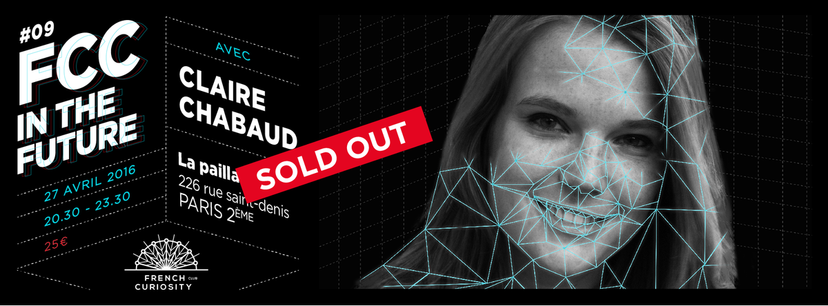 _curiosityclub_'s tweet photo. **SOLD OUT** Le talk #FCCinthefuture par @ClaireChabaud est complet ! On a hâte de vs retrouver #3Dprinting #talk https://t.co/E6lNYaKqjy