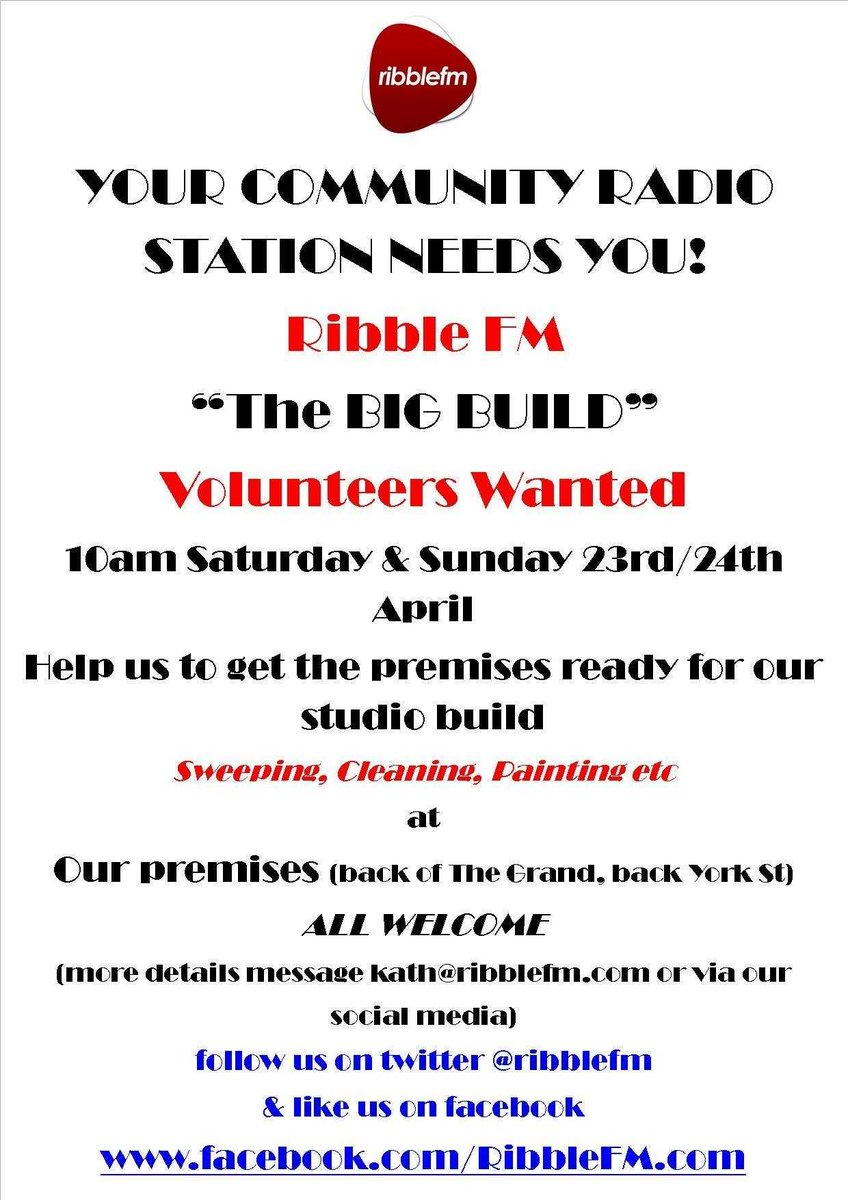 Your Community Radio Station needs your help! We are pushing to get ready for our launch..Could you Help? #Volunteer