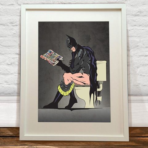 Great for the poop cave, Robin!

Get it hangin here--> etsy.me/1r4zFTq

#Batman #Bathroom #EarthDay #Birdman