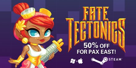 fatetectonics's tweet image. What’s shaking? We are, at #PAXEast2016 and we’re celebrating with a Steam sale!

store.steampowered.com/app/379530