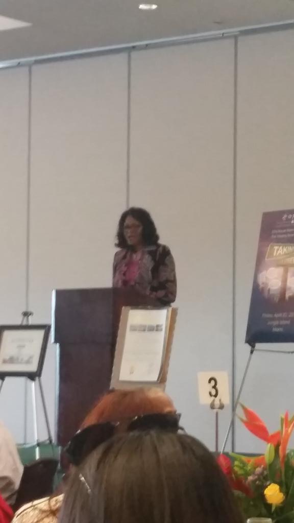 dislaw's tweet photo. #fchr chief Michelle Wilson fighting #discrinination @hope_fhc #fairhosuing celebration #takingittothestreets https://t.co/iF8nopDb0o