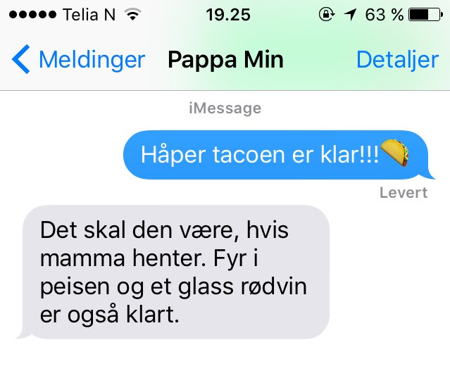 needsig's tweet image. Det beste med å komme hjem