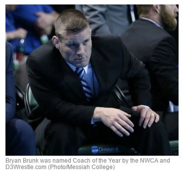 nwcawrestling's tweet photo. NWCA's Coach of the Year Bryan Brunk; discussing his work with Messiah on and off the mat. https://t.co/pY0j7uVouL https://t.co/fWEKf55zgS
