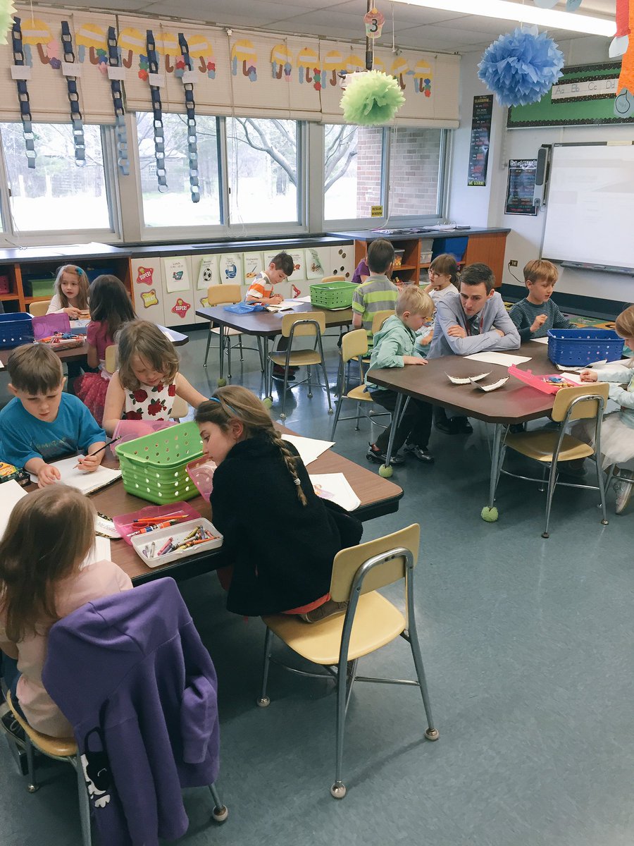 Packed house of adult learners admiring the strong writing work in <a href="/lmfranke/">Lisa Franke</a> Kindergarten room!