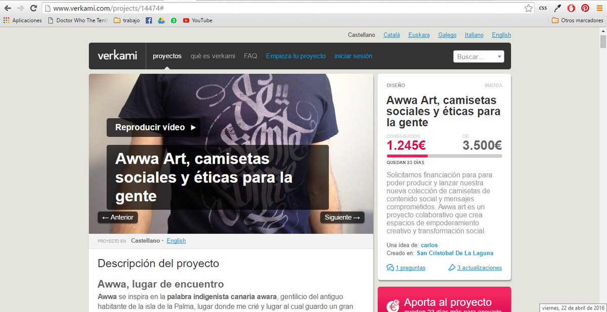 awwaart's tweet image. Nuestro #crowdfunding va creciendo poco a poco!! estamos muy agradecidos a todos los que están haciendo esto posible