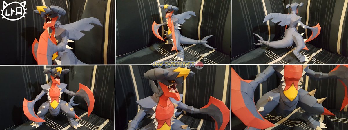 Ninjatoes Free Papercrafts Papercraft Pokemon ポケモン Mega Garchomp ガブリアス ペーパークラフト Pepakura Bouwplaat Bastelbogen T Co 57lb9tqryg