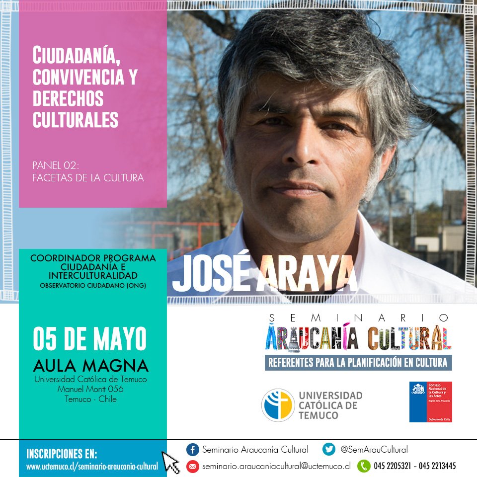 SemArauCultura's tweet photo. José Araya, Coordinador programa ciudadanía e interculturalidad #AraucaniaCultural #GestionCultural https://t.co/fDmvsugaoE