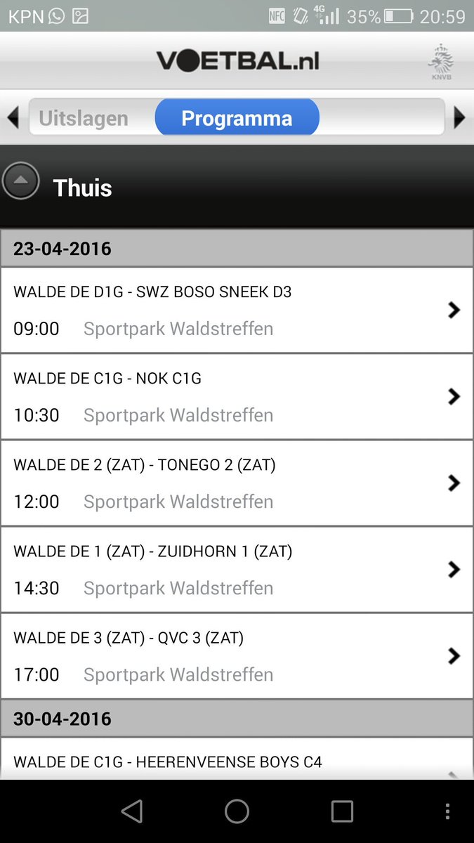Morgen weer een mooi programma op waldstreffen! Alle senioren spelen thuis. Met als kraker het 1e tegen <a href="/vvzuidhorn/">vv Zuidhorn</a>