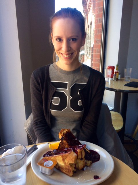 You want to have the same happy face? Discover the amazing Lemon Ricotta French Toast at <a href="/TridentBooks/">Trident Booksellers & Cafe</a>