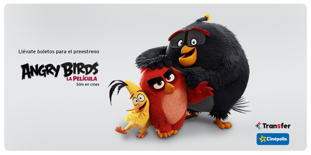 banamex's tweet photo. Ve Angry Birds con @Cinepolis. Compra tus boletos para cualquier película con #Transfer: https://t.co/ahb3YFnU9a https://t.co/X7WBH65Nrj