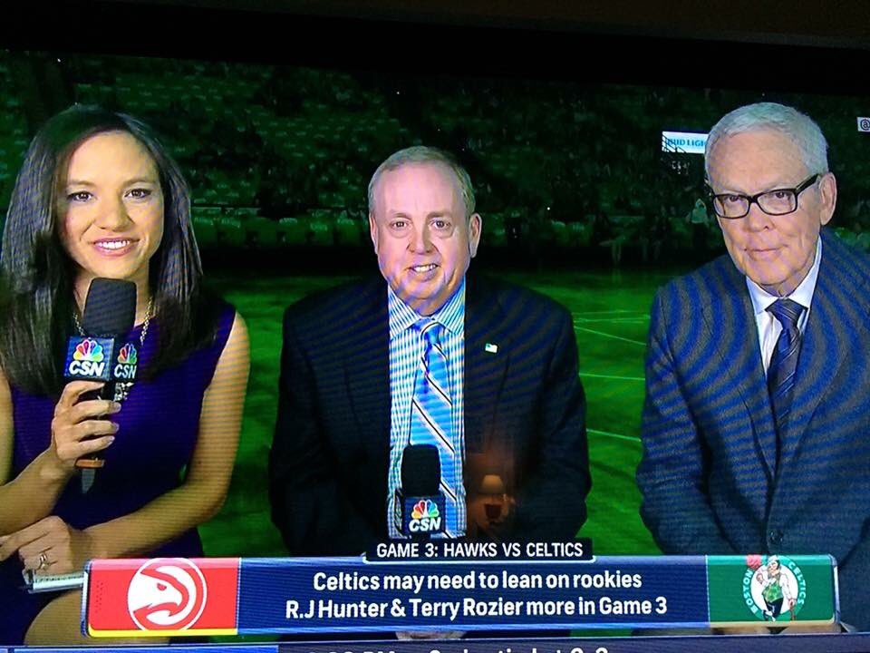RealVoiceofHawk's tweet photo. Ready for @ATLHawks and Celtics. Fun being on the Celtics TV pre game show. https://t.co/t3UoQV5gn6