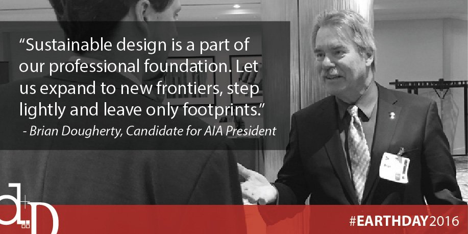 DoughertyARC's tweet photo. d+D's own @BrianARCH weighs in on #sustainability in #architecture. #EarthDay2016 #doughertyforaia #fridayfeeling https://t.co/XYfGNJkTT0