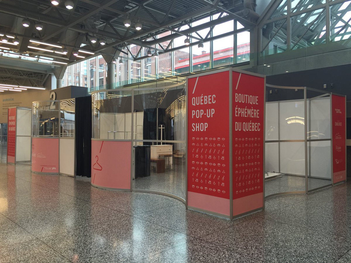 N'oubliez pas de faire un tour à la Boutique éphémère du Québec <a href="/Palais_Montreal/">Palais des congrès de Montréal</a> pendant votre séjour!