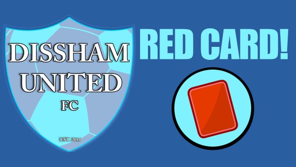 DisshamUnited's tweet photo. 79. Red Card for Bearcroft. Don't know his name but he is off for a nasty challenge. https://t.co/c4jfInLdpa