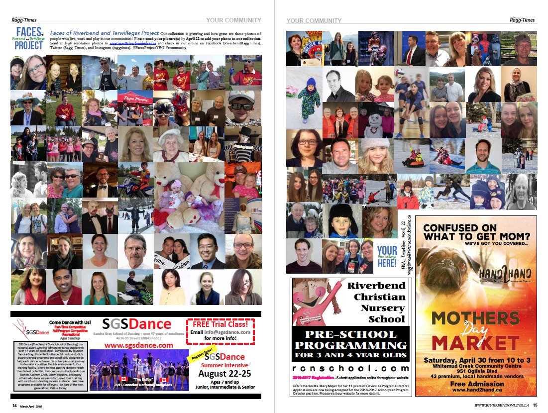 Ragg_Times's tweet photo. Today is the FINAL day for you to contribute your FACE for the #FacesProjectYEG. Email: raggtimes@riverbendonline.ca https://t.co/RGXIMk2SmY