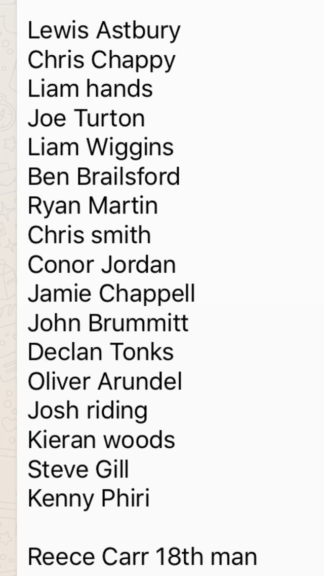 Couple of changes this week...in come Gill &amp; Phiri, replacing Holder &amp; Burke. <a href="/OldhamStAnnes/">The Saint</a> Away 2:30. 
⚫️⚪️⚫️
